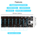 ETC Miner Motherboard 8GPU 8 PCIE x16 Graphics Card w/ Cpu DDR3 VGA HD BTC-S37
