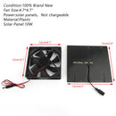Solar Panel Powered Fan Mini Ventilator For Greenhouse Pet/Dog Chicken House Generic