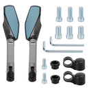 Universal CNC Aluminum Motorcycle Handlebar Rear View Mirrors Blue Anti-glare Mirror for Honda for Yamaha for Suzuki Generic