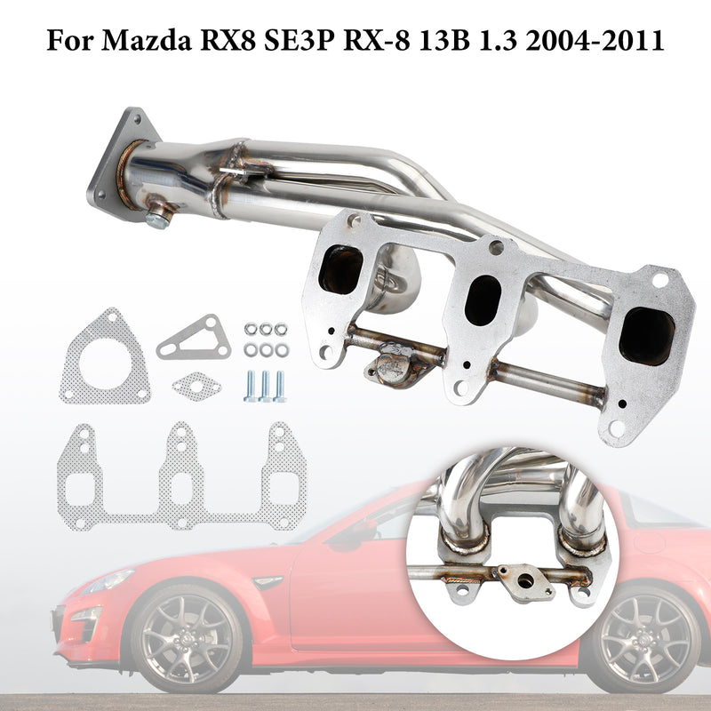 13B-MSP 1.3L Renesis Rotary Wankel Engine Stainless steel Exhaust Header fit Mazda RX8 RX-8 R3 GT Grand 2004-2011
