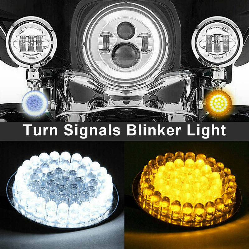 2Pcs 1157 LED Turn Signals Blinker Light For Dyna Softail Street Glide Road King Generic