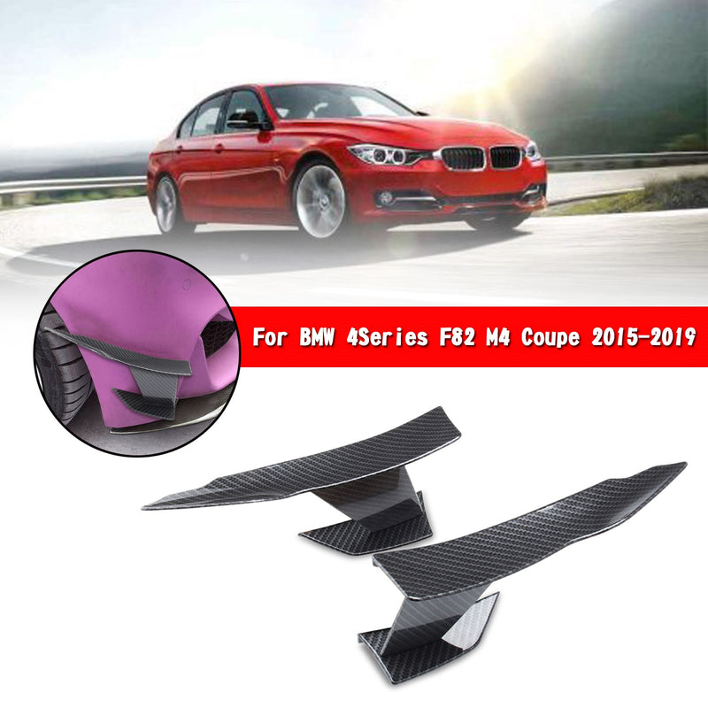 Carbon Fiber Front Lip Splitter Fins Body Spoiler Fit BMW 3-Series F80 M3 15-19 Generic