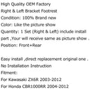 Front&Rear Footrests Foot Pegs Aluminum Passenger For Kawasaki ZX6R ZX-10R 04+12 Generic