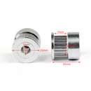 2Pcs GT2 20T 5mm Bore Aluminum Timing Belt Pulley For 3D Printer Parts