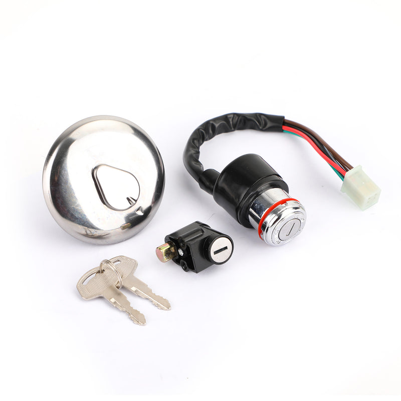 Ignition Switch Fuel Gas Cap Lock Set Fit for Suzuki GN125 GN 125 1982-2001 Generic