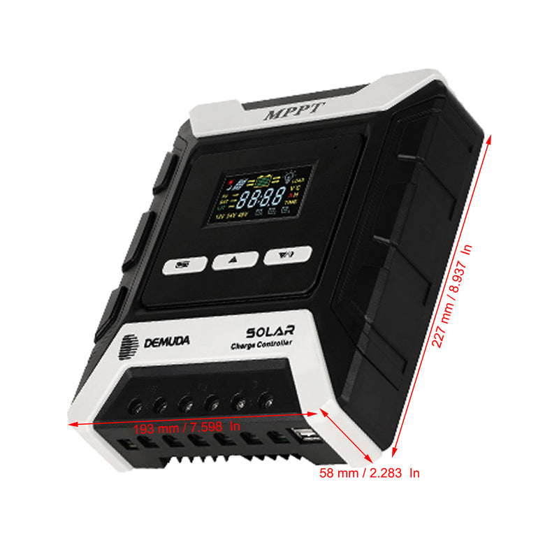 MPPT AUTO Dual USB Wind Solar Hybrid Charge Controller Charger 12V-60V