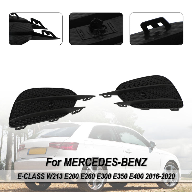 MERCEDES E-Class W213 2pcs Bumper Grille Fog Lights Grill Grille Trim Cover