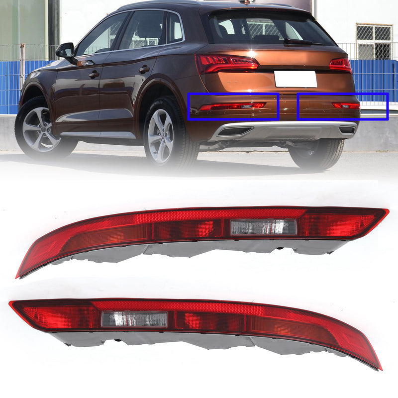 Pair Rear Bumper Lower Tail Light Brake Stop Lamp For Audi Q5 2018-2021 EU Ver. Generic