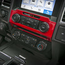 Red Silver Central Control Air Condition Navigation Warning Light Panel For Ford F150