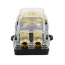 3 Way Mini ANL Blade Fuse Block Holder, Copper 2/4 Gauge to 4/6/8 Gauge 60 Amp