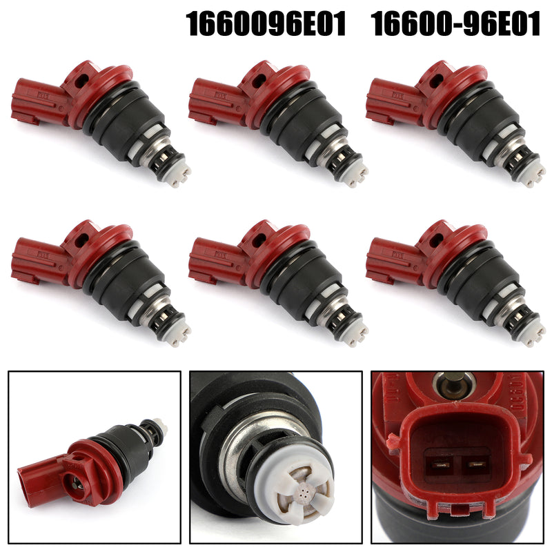 Set of 6 Fuel Injectors Fit For Infiniti I30 96-99 Nissan Maxima 92-99 1660096E01