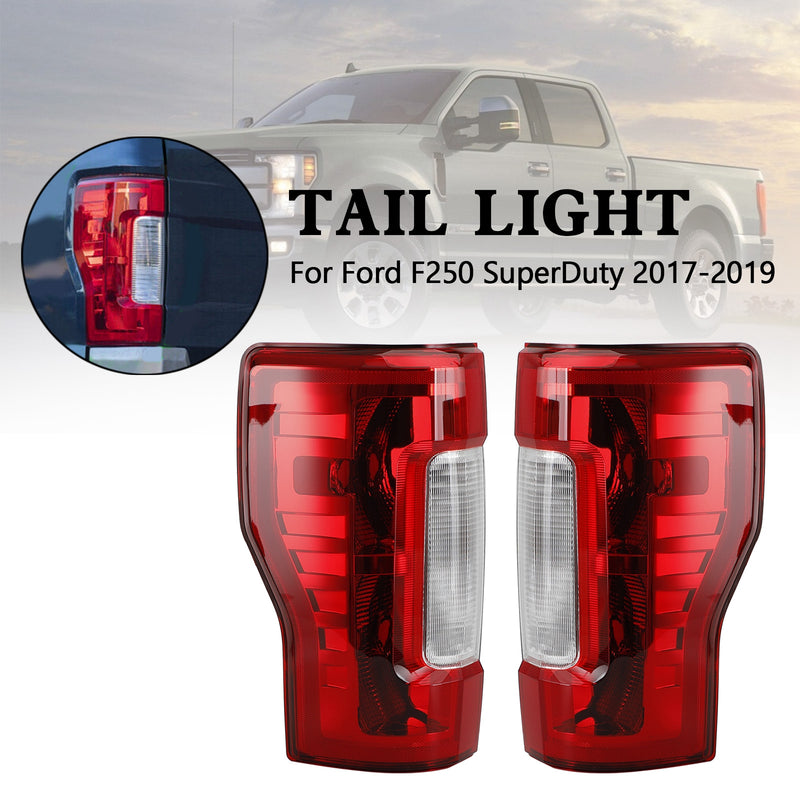 Ford F250 F350 SuperDuty 2017-2019 Pair Tail Light Lamp w/o Blind Spot w/o LED