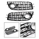 A4 S-LINE S4 2008-2012 Audi Honeycomb Style Fog Light Grill Replacement Grille Bumper