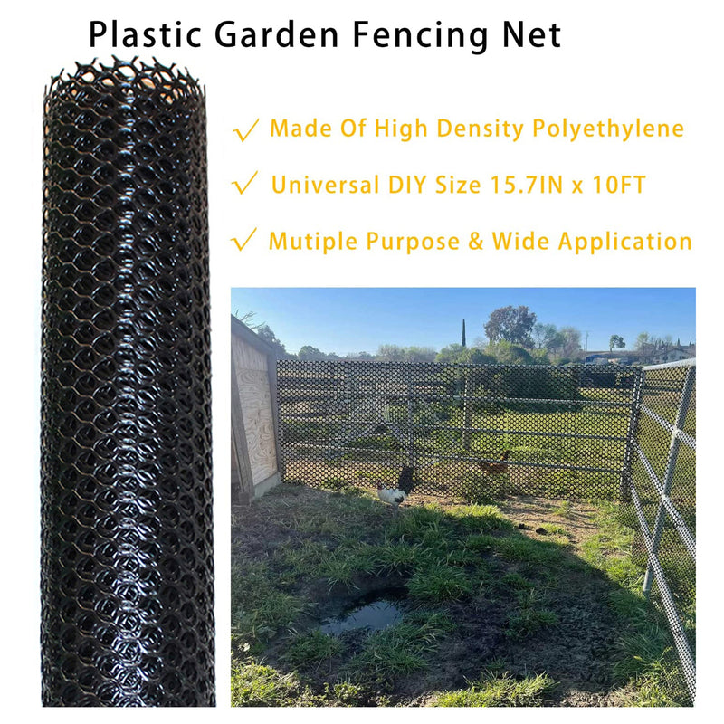 15.7IN Plastic Chicken Fence Floral Netting Mesh Garden Patio Protective Net