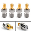 4PCS RP SMA Female To F-Type Female Jack Straight Coax RF Adapter Connector