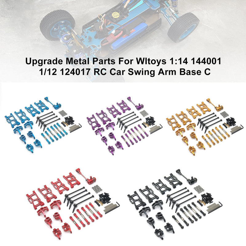 Upgrade Metal Parts For Wltoys 1:14 144001 1/12 124017 RC Car Swing Arm Base C