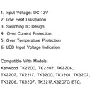 5x Car Charger Battery Eliminator For Kenwood Radio TK2202 TK3202/3207/2207/3201
