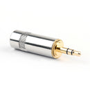 4Pcs 3.5mm 3Pole Plug Gold-Plated Contact Plug Jack Solder Audio For Headphone Silver