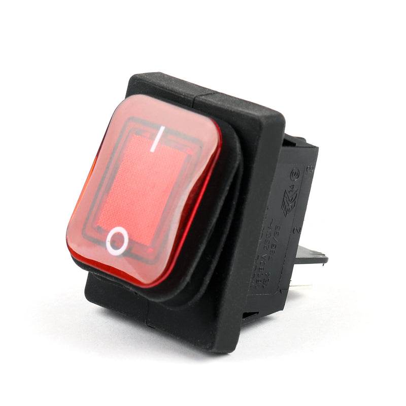 1Pcs RLEIL RL2-102 Waterproof IP65 Car Rocker Switch 4Pin ON/OFF 125/250VAC Red