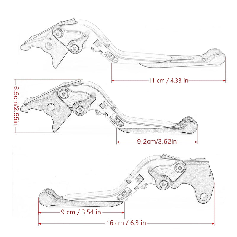 Adjustable Extendable Brake & Clutch Lever for Honda CBR500R CB500F/X 19-21 Generic