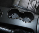 Carbon Fiber Front Water Cup Holder Cover Trim For Mustang 2015+ Generic