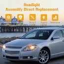 Chevrolet Malibu 2008-2012 Black Housing Clear Amber Headlights Assembly