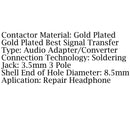 4Pcs 3.5mm 3Pole Plug Gold-Plated Contact Plug Jack Solder Audio For Headphone Silver