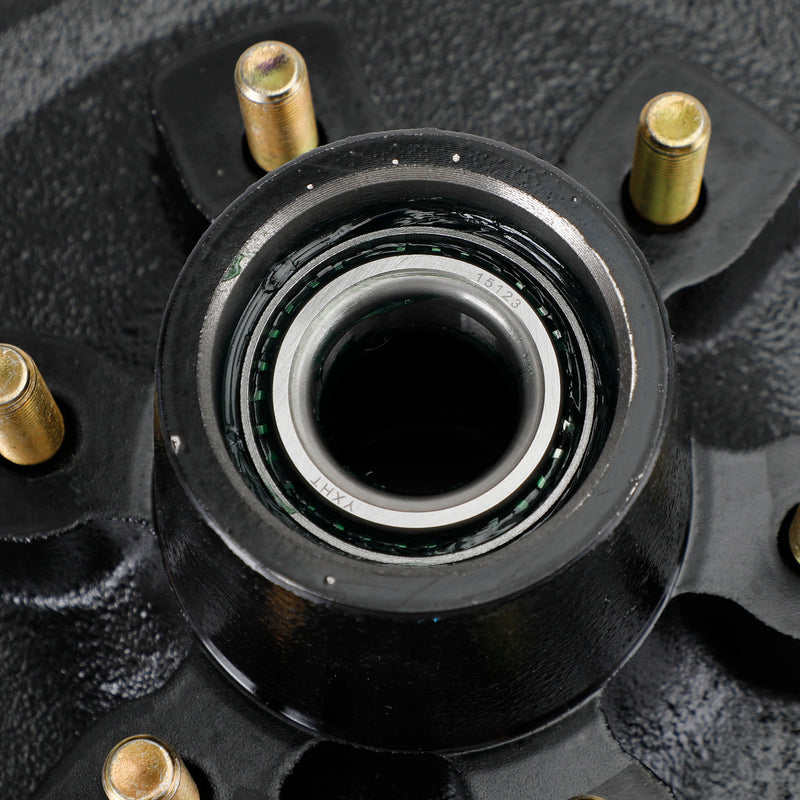 Grease Trailer Hub and Drum Assembly for 5.2&6K Axles-12"-6 on 5-1/2-Pre-Greased