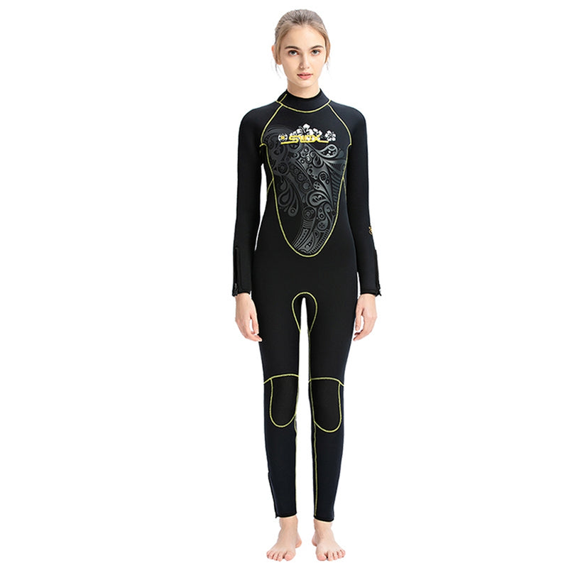 5mm Women Neoprene Wetsuit Surfing Diving Suit Full Body Snorkeling Triathlon
