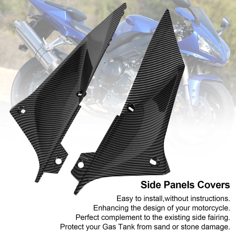 Gas Tank Side Trim Cover Panel Fairing Cowl for Yamaha YZF R1 2002-2003 Carbon Generic