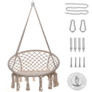 Hammock Chair Rope Hanging Swing Round Indoor Ourdoor Patio Bedroom Hammock