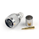 10Pcs N-Type Crimp Plug Male For LMR400 RG8 RG213 RG214 Cable RF Coax Connector
