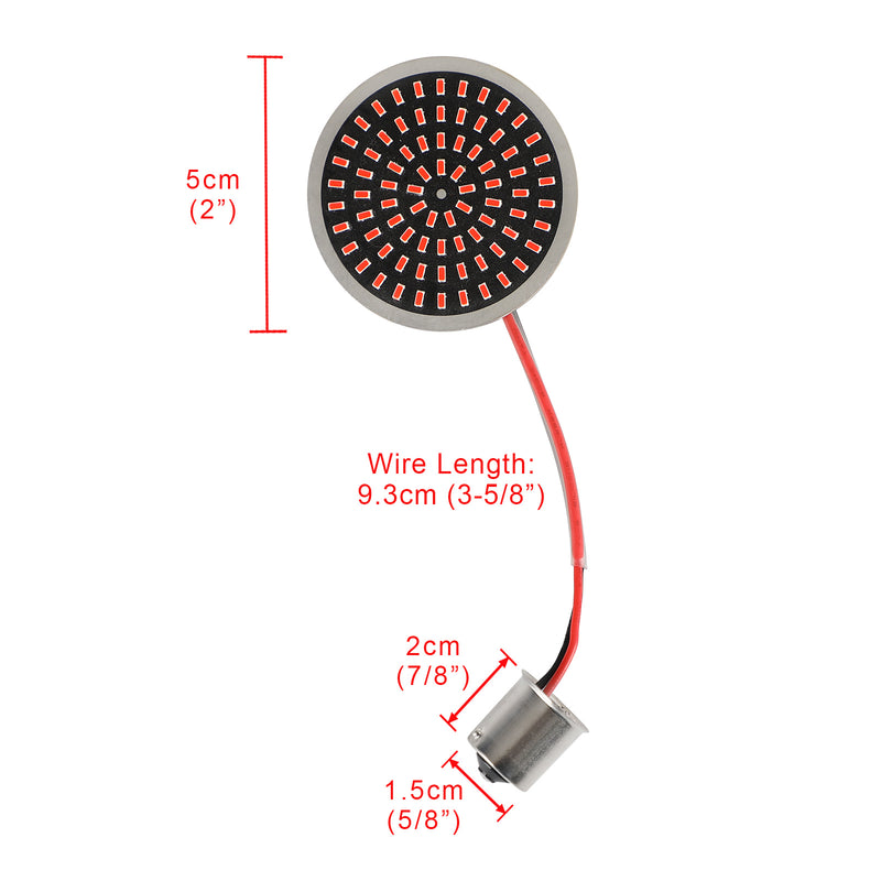 1156 LED Turn Signal Light Inserts Lamp Fit for Softail Touring Dyna Sportster Generic