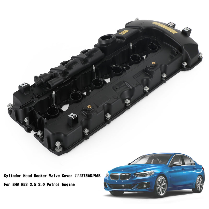 Cylinder Head Rocker Valve Cover 11127548196B For BMW N53 2.5 3.0 Petrol Engine Generic