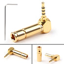 4PCS 2.5mm 4 Pole TRRS Mini Audio Male Plug Right Angle 90¡ã Connector YD Gld
