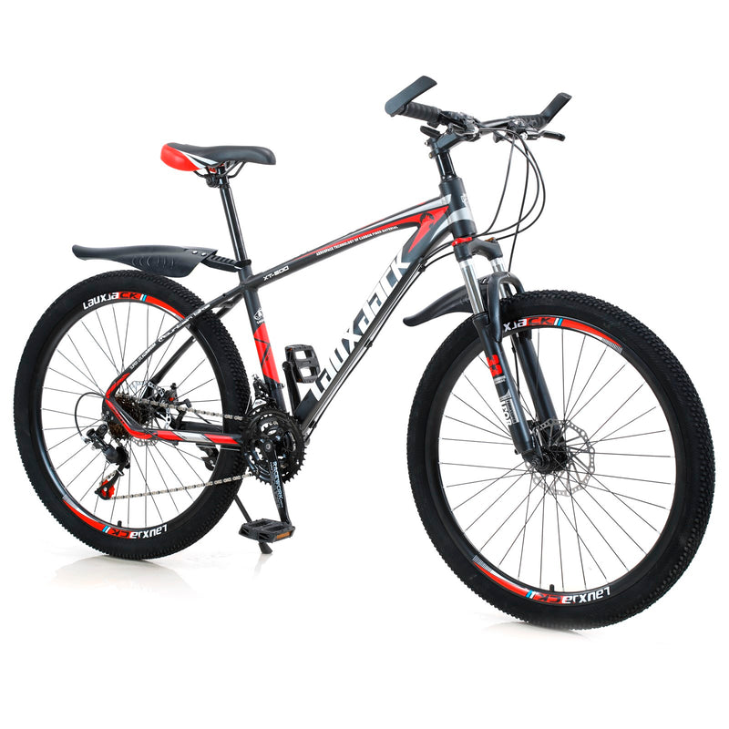 27.5 Inch 21 Speed Black&Red Mountain Bikes Bicycle MTB+Lock+Air Pump For Sale