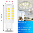 6pcs Non-dimmable G9 Led Bulbs Ceiling Light 40W Equivalent 3000K/6000K White
