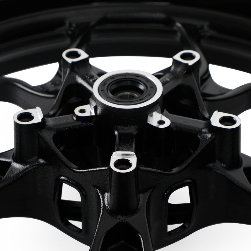 Front + Rear Wheel Rims For Yamaha YZF R3 YZF-R3 RH07 RH12 2015 - 2022 Black Generic