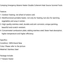 Camping Emergency Butane Heater Double Coherent Heat Source Survival Tools