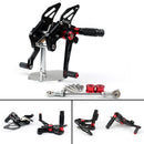 CNC Adjustable Rearsets Footrest Foot Peg Fit For 2016-2019 Kawasaki Z125 Generic