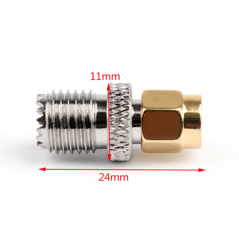 10Pcs SMA Male Plug To Mini UHF Female Jack Plug Straight RF Coaxial Adapter 50Ω