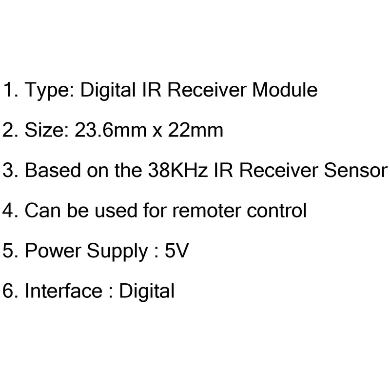 10Pcs Digital 38KHz IR Receiver Sensor Module Universal Infrared Receiver