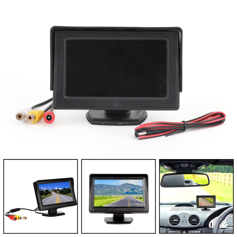 PAL Rear View HD Camera Display Reverse Monitor 4.3" TFT LCD Car Monitor NTSC