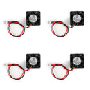 4Pcs DC Brushless Cooling PC Computer Fan 5V 2510s 25x25x10mm 0.12A 2 Pin Wire