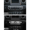 Center Console Button Decorative Cover Trim Kit For 18-19 Wrangler JL JLU Generic