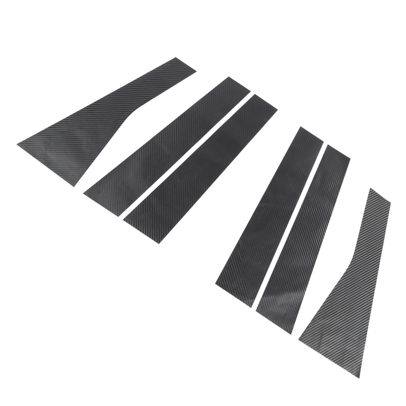 Carbon Fiber B Window Pillar Post Stickers Kit fit For Grand Cherokee 2011-2020 Generic