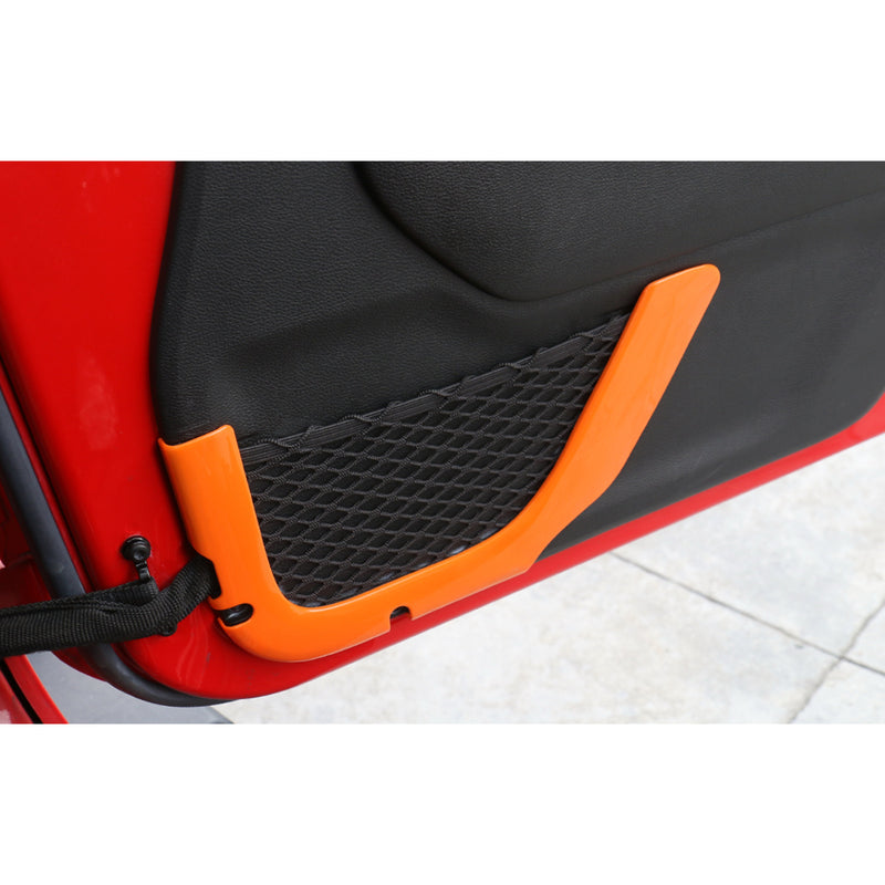 4pcs ABS Trunk Sundry Net String Bag Frame Trim For Renegade 2011+ 4Door Silver/Orange Generic