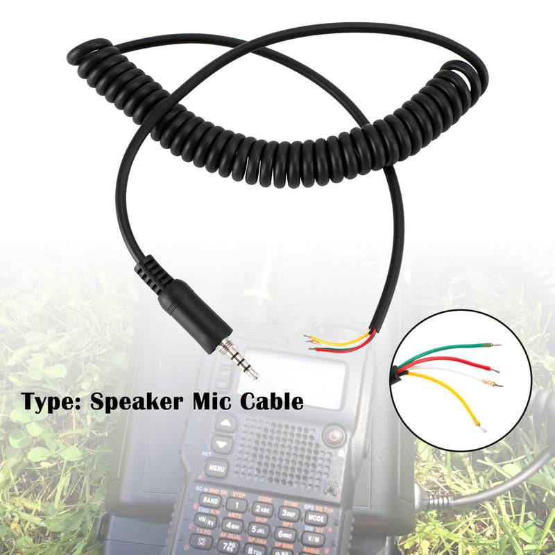 4 Wire Speaker Mic Cable Line for Yaesu VX120 HX290 HX400IS EVX-S24 FT270R Radio