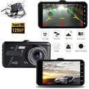 Front and Rear HD 1080P Dash Cam 4" In Car Camera Recorder Dual Night View