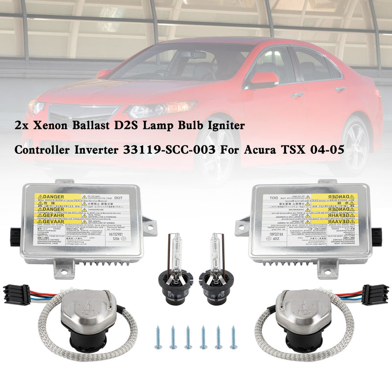 2x Acura TSX 2004-2005 Xenon Ballast D2S Lamp Bulb Igniter Controller Inverter